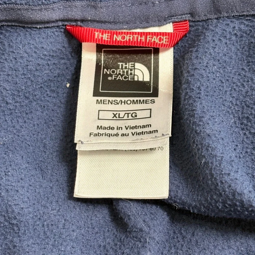 The North Face Mens‎ Fleece Quarter Zip Pullover Navy Blue XL TG